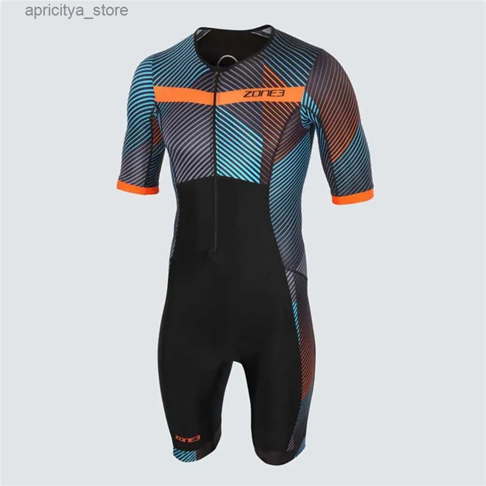 Cykeltröja sätter zon3 män cykling racing kort seve simning kostym pro road cykel rolr skate kläder cykel triathlon skinsuit jumpsuit l48