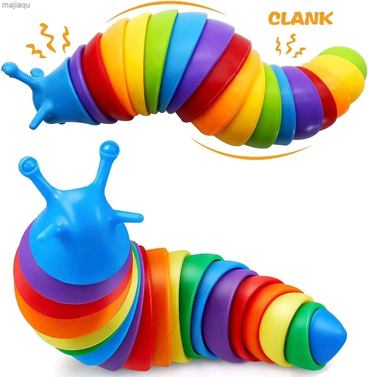 Dekompression Spielzeug Zappel Slug Toy für Kinder 18cm 3d Bunte sensorische Slug entlastet Spaß Dekompression Spielzeug kreative Twist Caterpillar Zappel TOYSL2404