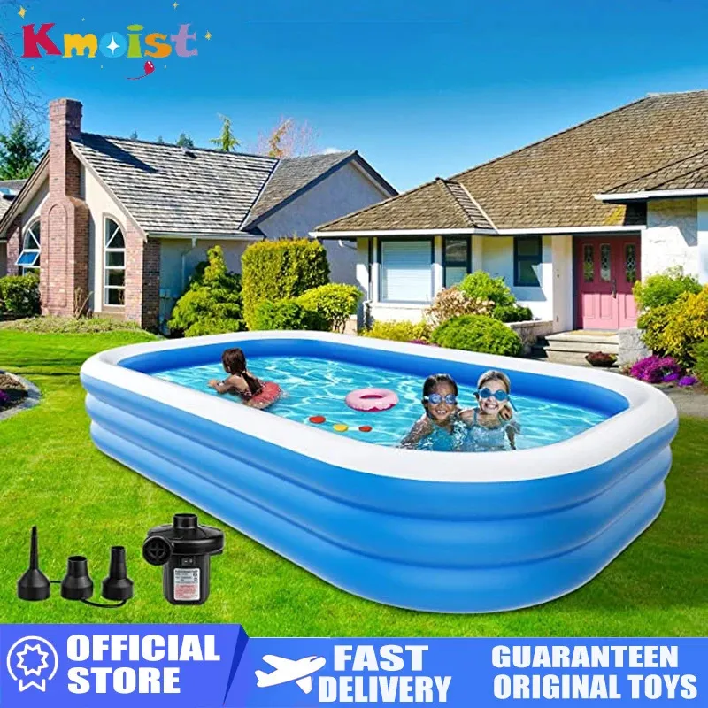 DHgate 2.6M Large Inflatable Swimming Pool for Adults and Kids Summer Outdoor Indoor Bathtub Family Party Toys Toys Gifts