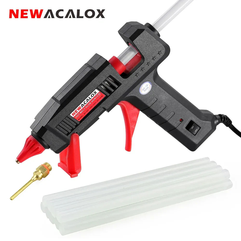 Gun Newacalox Eu/us 60w 100w Diy Hot Melt Glue Gun Industrial Copper Nozzle Gluegun 10pc 11mm Glue Gun Sticks Arts Diy Repair Tool