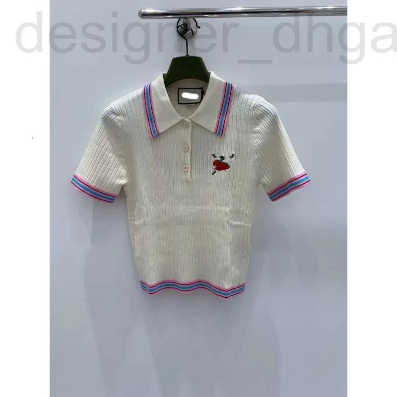 Chars pour femmes Camis Designer 24 Nouveau Polo Polo Col à manches courtes tricotées avec conception de couleurs contrastées, polyvalent pour les socialites College PSA9