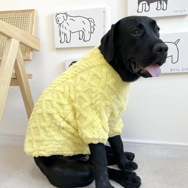 Vestuário para cães de vestuário médio e grande capa/inverno com suéter de lã de coral Labrador Doberman Acessórios de fantasia colete colete