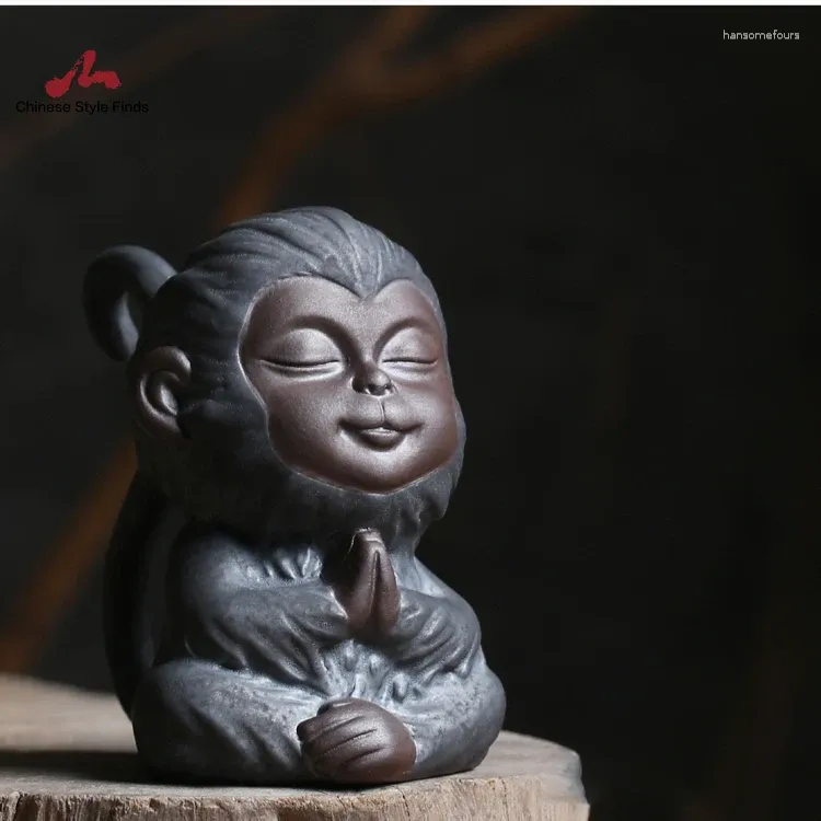 Thee -huisdieren set keramische aap schattige porselein teepjes accessoires