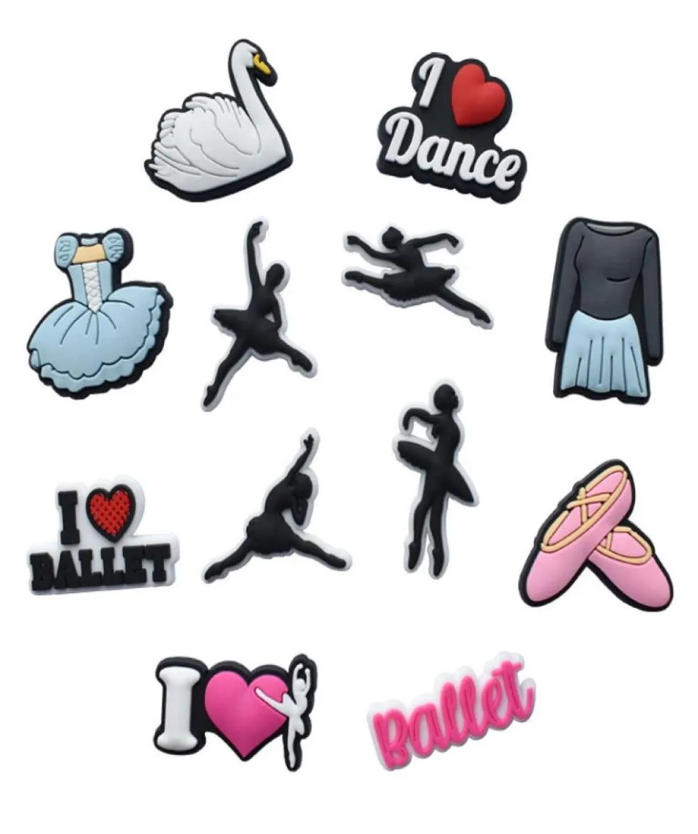 Ballett Dance Charms Schuh Jibitz Charme Accessoires Pins Dekorion Buckle2953342