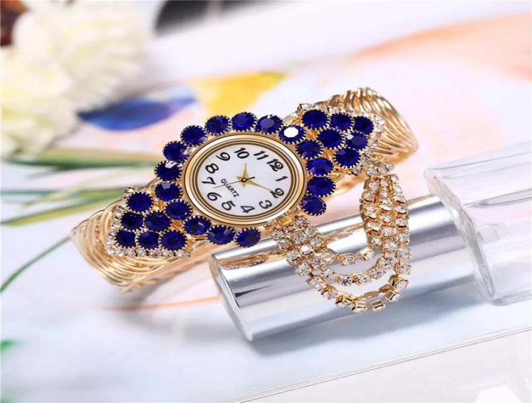 Wristwatches Ladies Watch Diamond Set Ring European And American Style Fashion Retro Temperament Bracelet WomenWristwatches9319431
