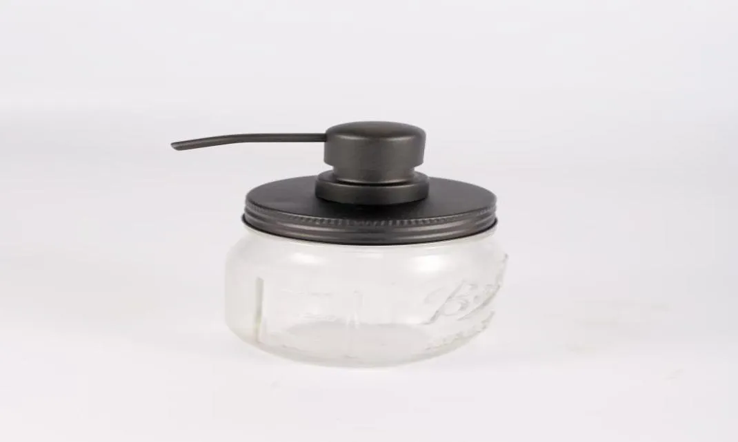 Black Liquid Hand DIY Mason Jar Savon Dispensateur Pompe et collier pour Jar Mason Lotion Liquid Lotion Pump1813307