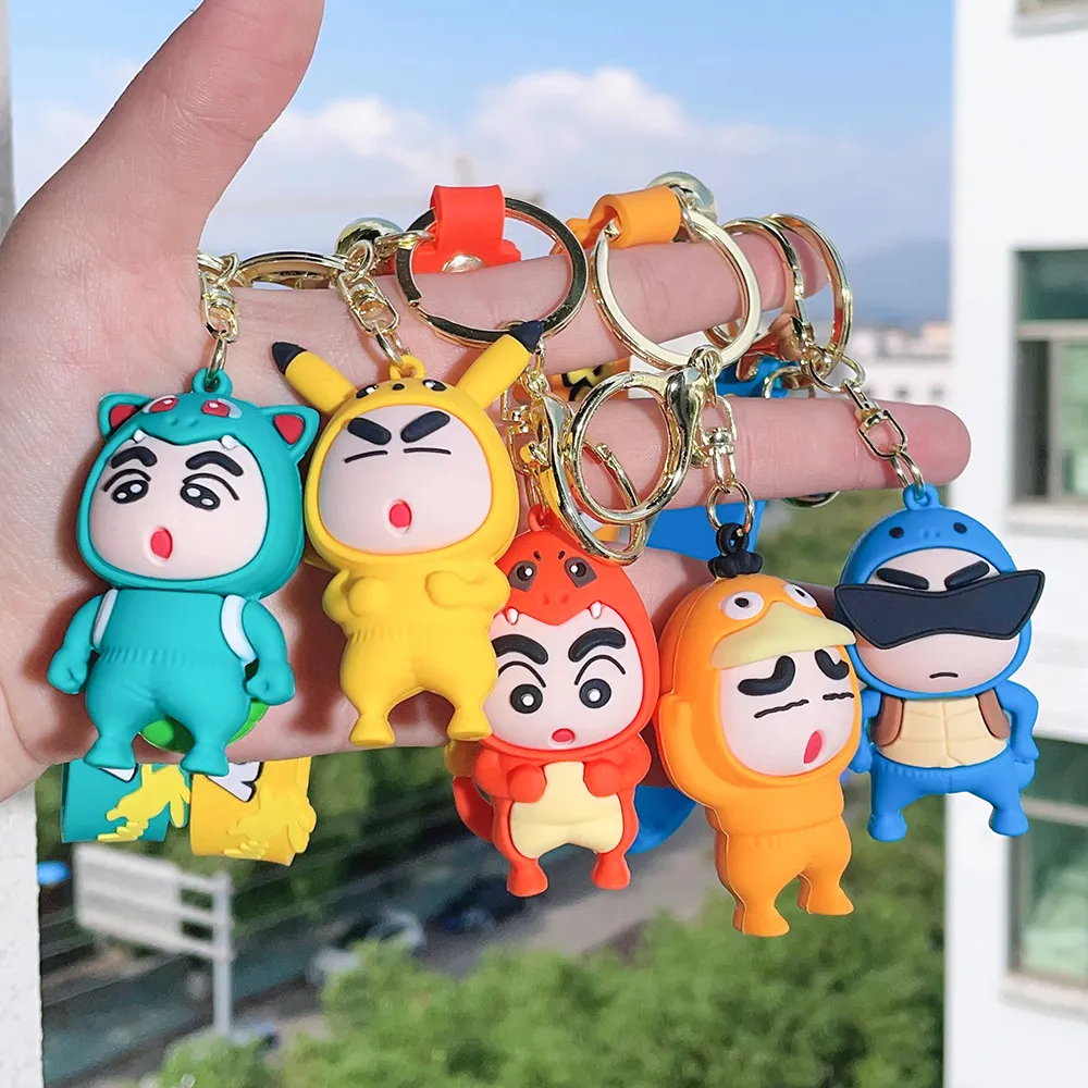 Fashion Cartoon Movie Character Keychain Rubber And Key Ring For Backpack Jewelry Keycain 084009