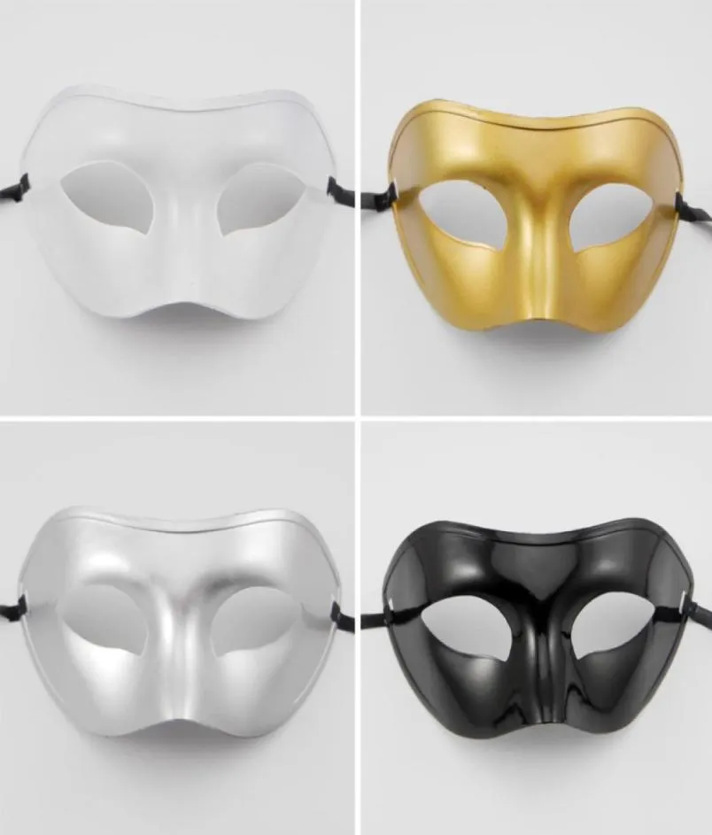 Máscaras mascaradas para hombre Halloween máscaras de mascarada de la mascarada de la fiesta de baile veneciano mascarilla 4 colores moq100pcs8844458