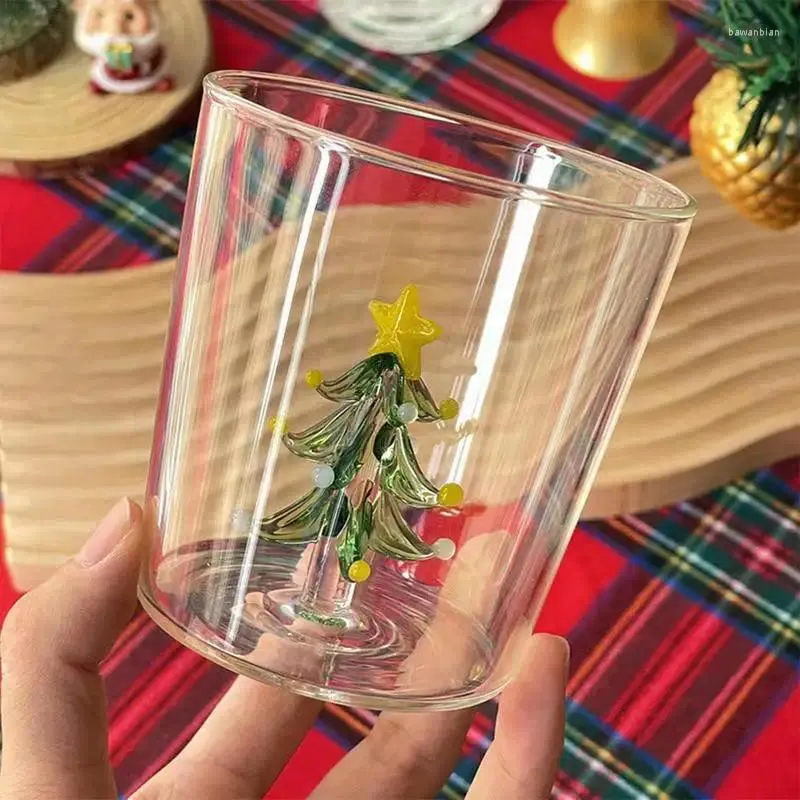 Tassen Weihnachtsbaumglas Tasse Geschenke Kaffee Holiday Decoration Dekor Weinliebhaber Küche Werkzeuge