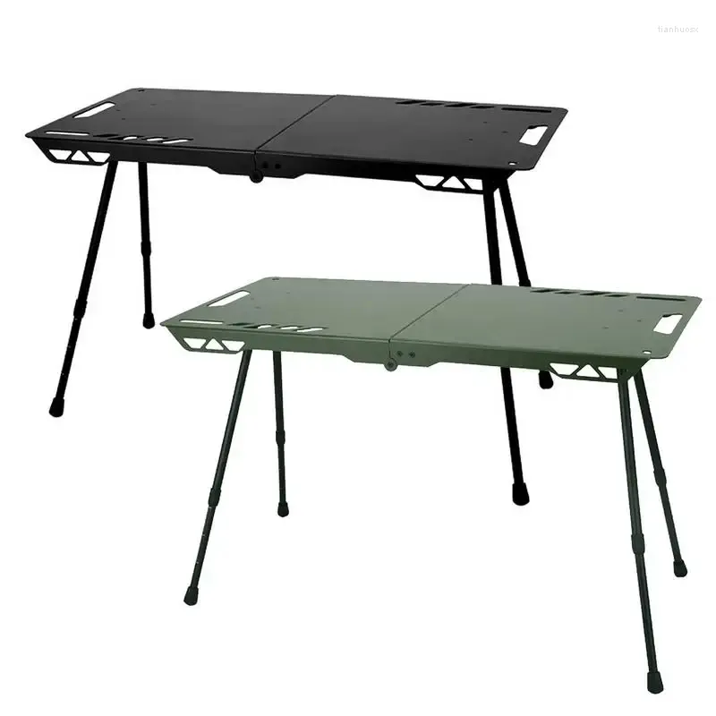 Lägermöbler camping fällbara bärbara bord infällbara ben picknick skrivbord aluminium legering utomhus liten för tillbehör