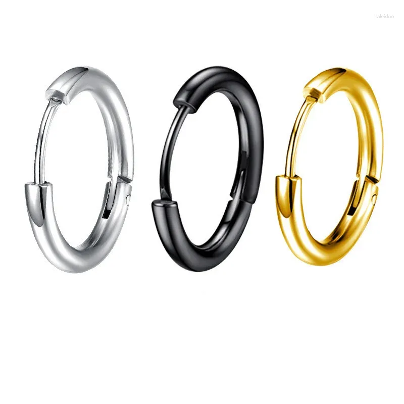 Hoop Earrings 1Pair Stainless Steel Round Small 2024 Trend Fashion Women Jewelry Wholesale Supplier