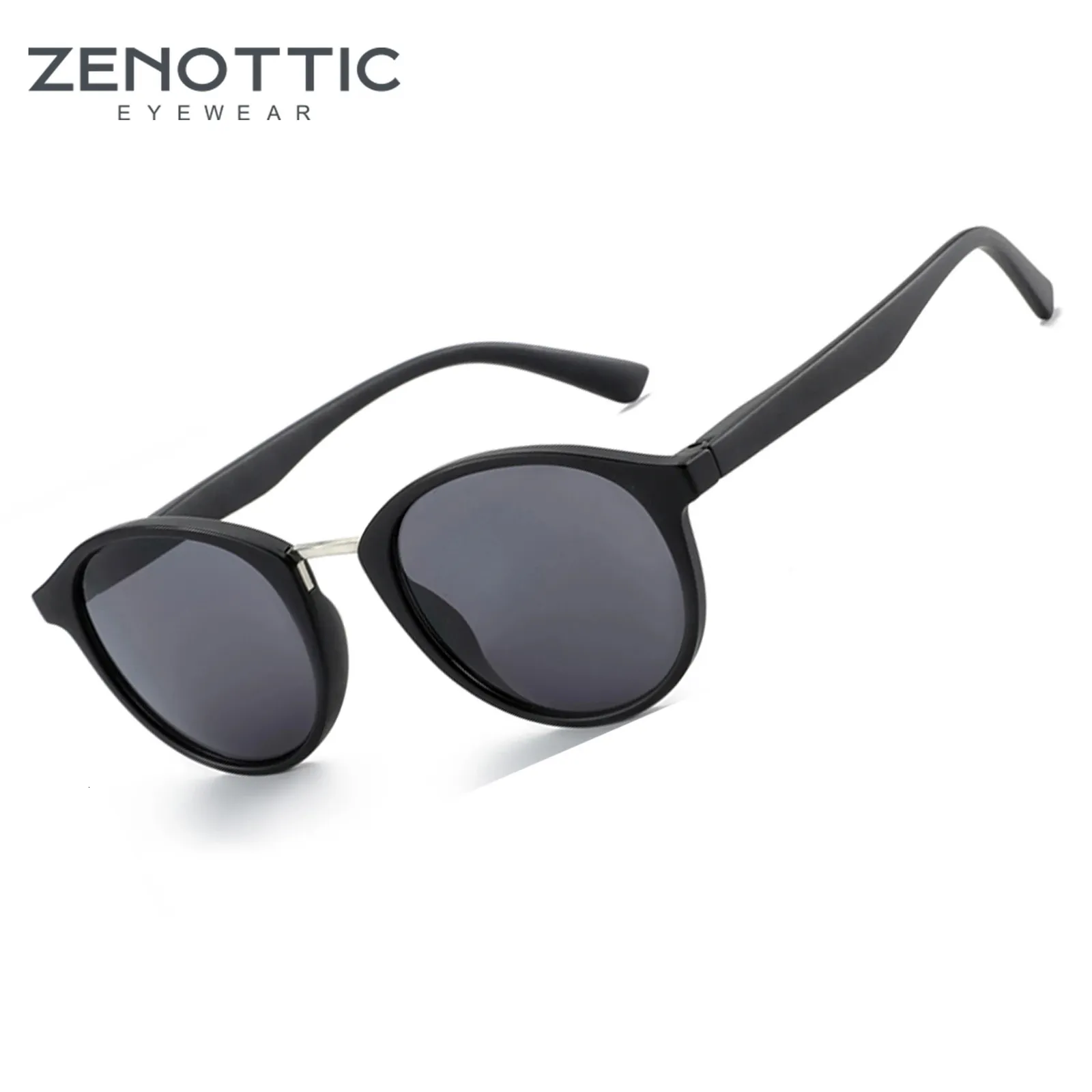 Lunettes de soleil rondes de marque zenottique avec diopters Bifocal Reading Lunes Men Femmes Retro Presbyopie Reader Outdoor UV400 Sun Glass 240409