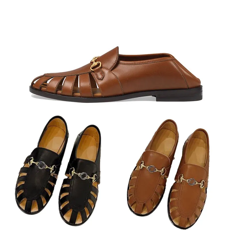 Cap Toe Women Sandals Sandals Poxure Careure Career Flays for Women متعددة الاستخدامات المصممة للرجال ينزلقان بسهولة وإيقاف الأحذية الأسود البني