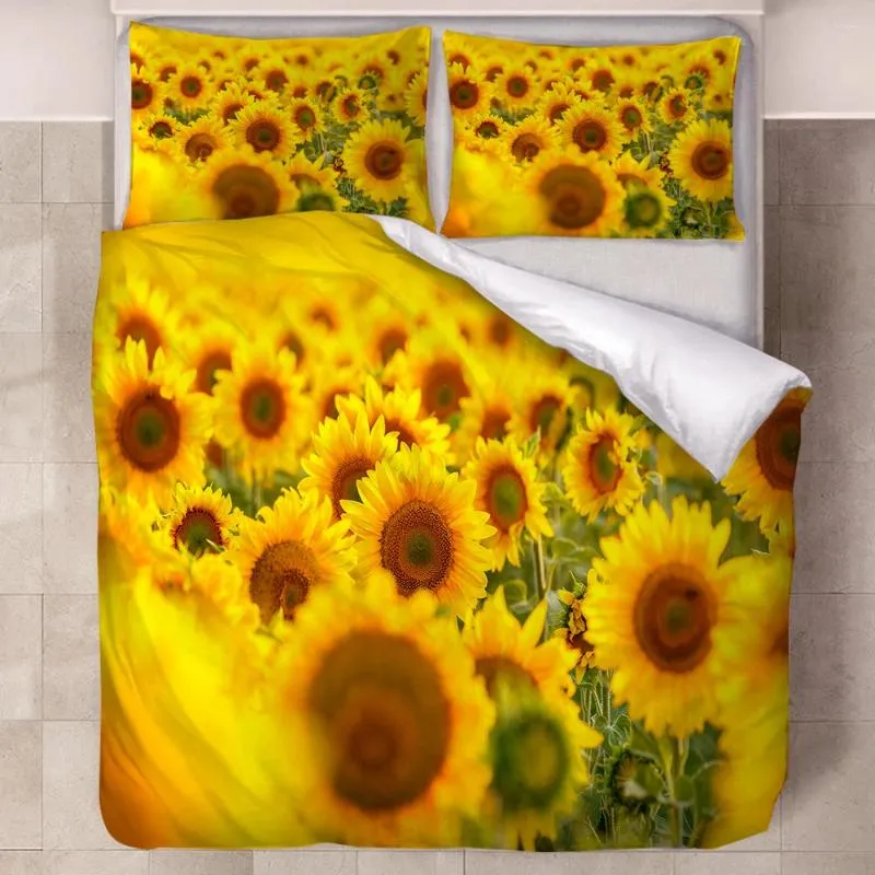 Bedding Sets 3-6Pcs Bed Linen Euro Luxury Quilt Cover 150 Duvet 220x240 Sunflower Sheet Pillowcase