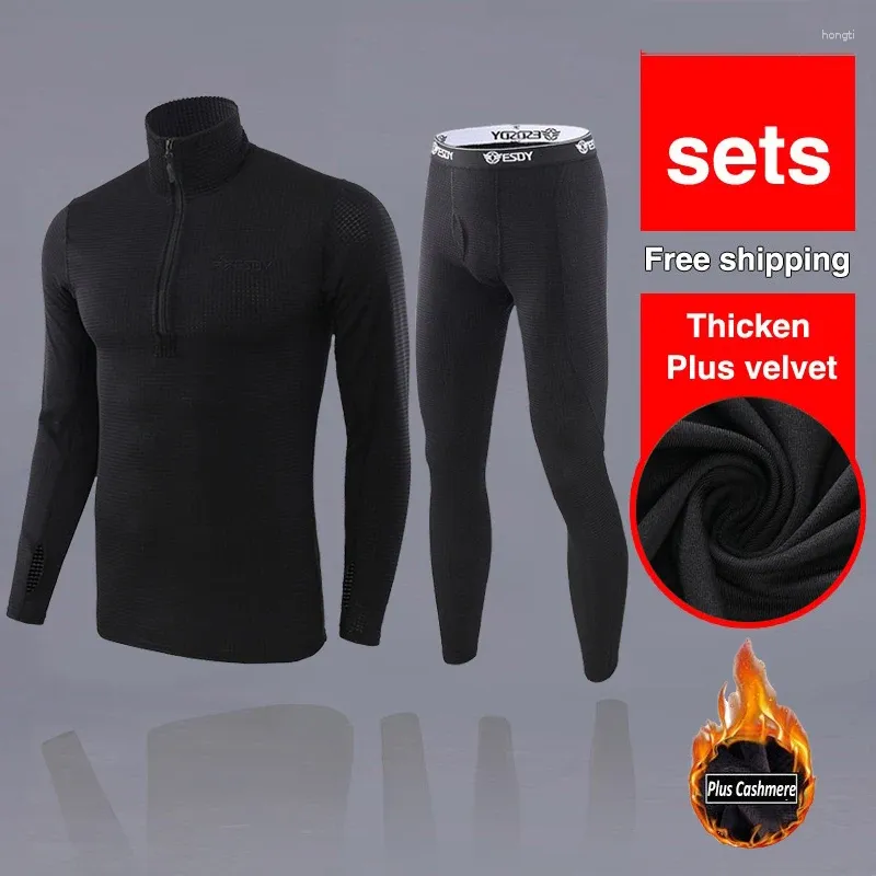 Men's Thermal Underwear Sets For Men Winter Long Sleeve Thermo Clothes Motion Thick Clothing XXL