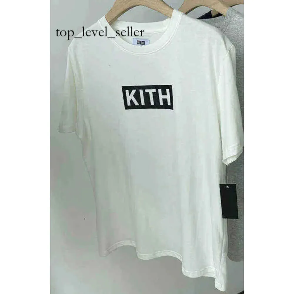 Camisas esportivas casuais de Kith Men camiseta masculina vestido de verão figura neutra solteira redonda curta de alta qualidade Hip Hop 100%algodão.