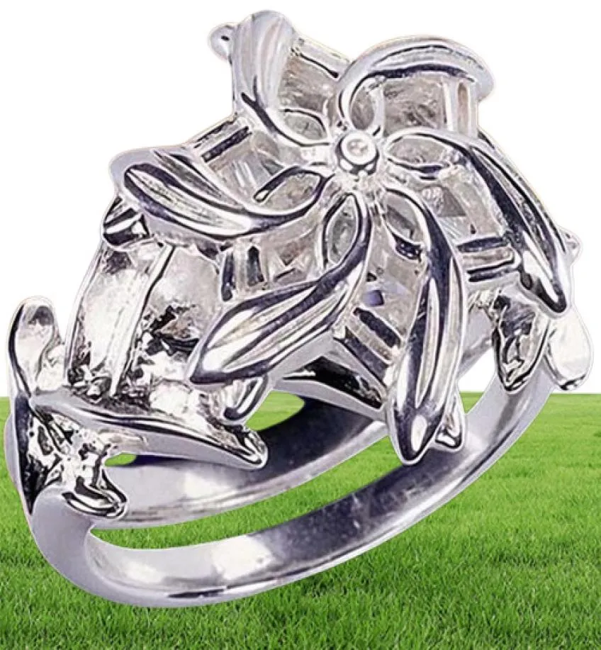 Clusterringe Original 925 Sterling Silber Lotr des Ring Galadriel Nenya 3CT Labor Diamond Stone Engagement Hochzeit für Frauen Par8308527