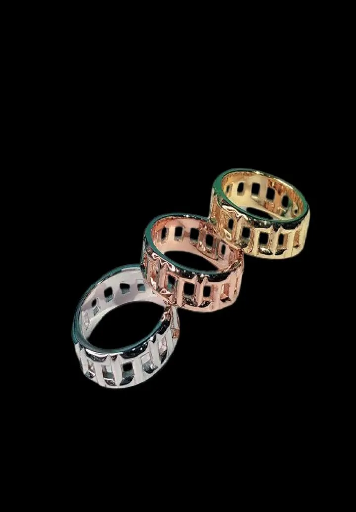 Hip Hop Punk Fashion Gold Rings Gold Rings Women for Gift Lussuosi gioielli di qualità superiore di qualità Smooth Surface Lovers Ring288B7953894