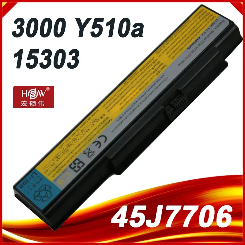 Batterier Laptop -batteri för Lenovo IdeaPad Y710 Y730 Y530 Y510 3000 Y500 7761 7758 3000 Y510A -serien