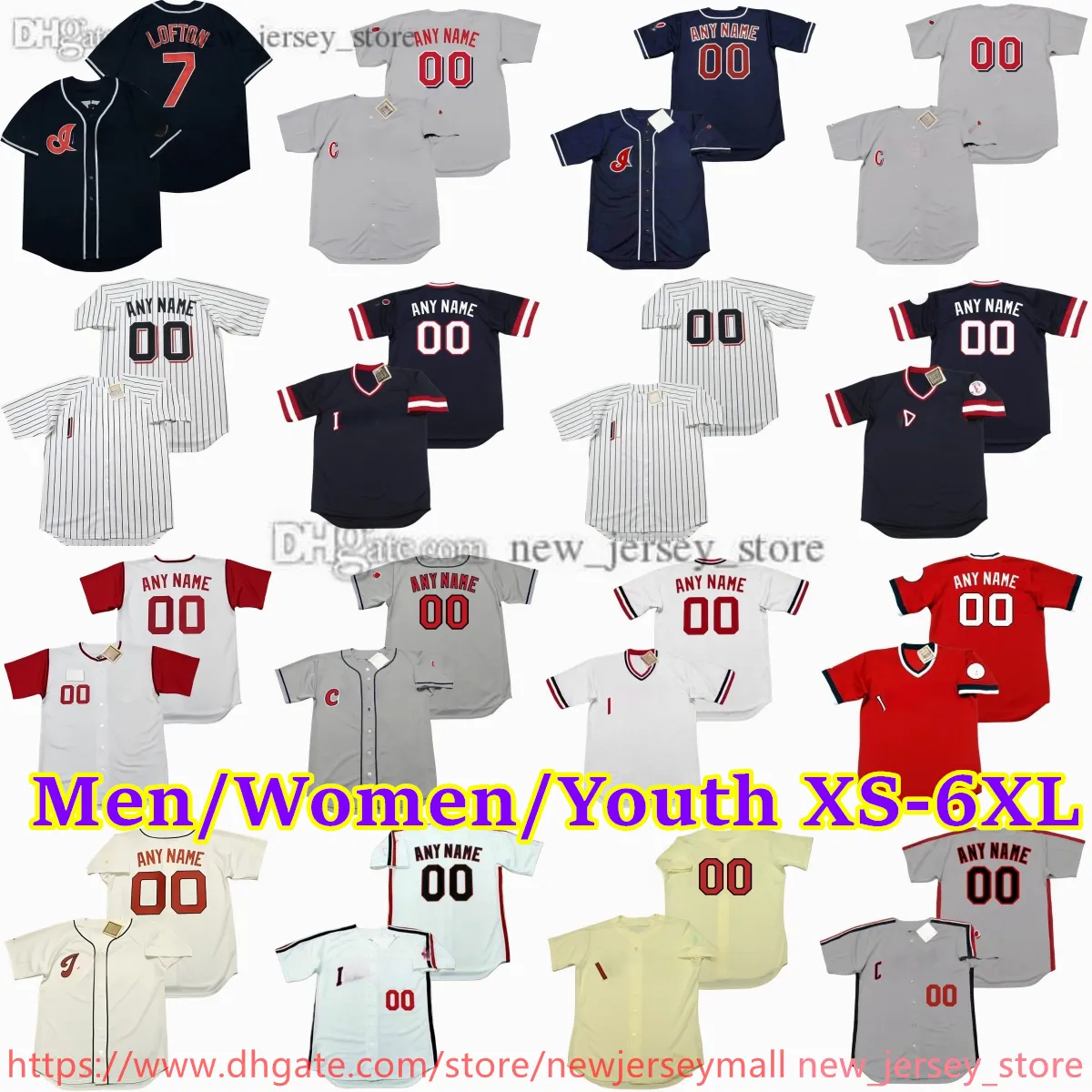 Anpassad XS-6XL Movie Throwback Baseball Jersey 21 Rockycolavito 19 Bobfeller Albertbelle Sandyalomar Joecharboneau Larrydoby Carlosbaerga Satchelpaige Jerseys