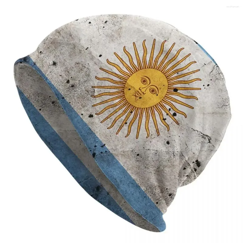 Boinas Argentina Bandeira Unissex Felinha adulta Caps de chapéu de chapéu de chapéu quente Hip Hop Autumn Winter Outdoor Skullies Chales