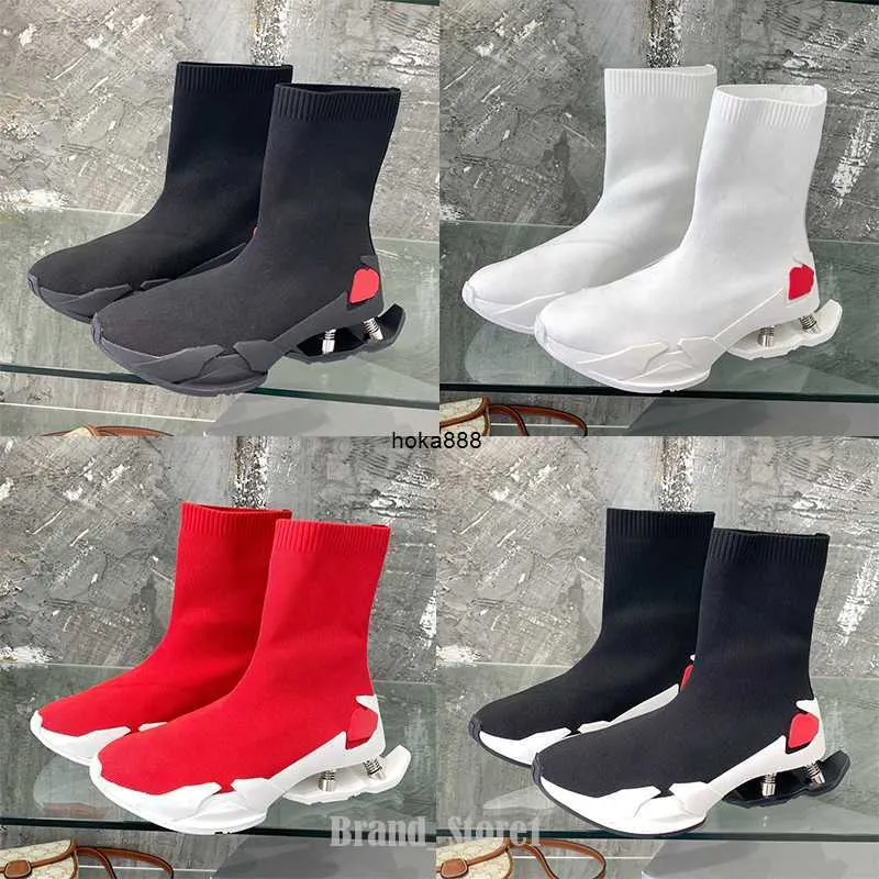 Designer Socks Schuhe Geschwindigkeit Speed Top-Level-Qualitäts-Laufschuhe Metall Frühlingshöhe Erhöhung der Schuhe Frauen Frauen Plattform Runner Sneaker