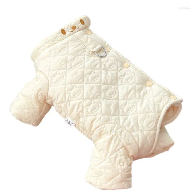 Hundklädflickan kläder jumpsuit vinter husdjurskläder liten dräkt rompers valp yorkie pomeranian maltese poodle bichon