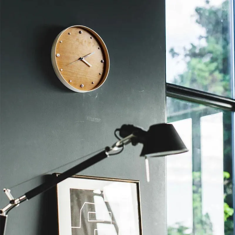 Horloges murales bois silencieux non ticins japanes suspendus à la maison grande horloge inhabituelle rond élégant salon saat meubles