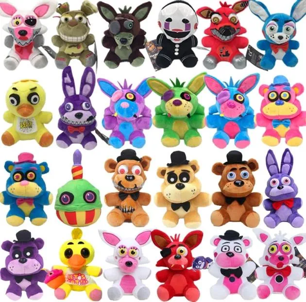 حفلة لصالح الحفلات خمس ليال في Freddy039S FNAF Plush Toys Dolled Doll Soft Freddy Bear Foxy Springtrap Plushie Figure 3443290