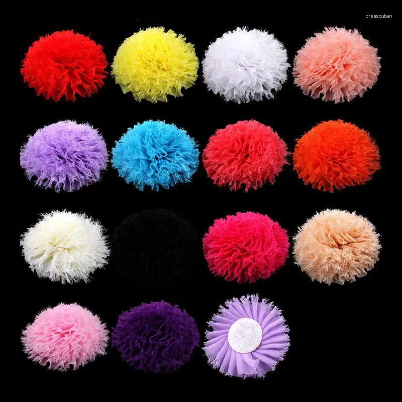 Fleurs décoratives 5pcs / lot 3,6 "14 couleurs Fashion Fashion Arelles artificielles bouquet pour mariée Garland Home Flores Chapeau en tissu accessoires