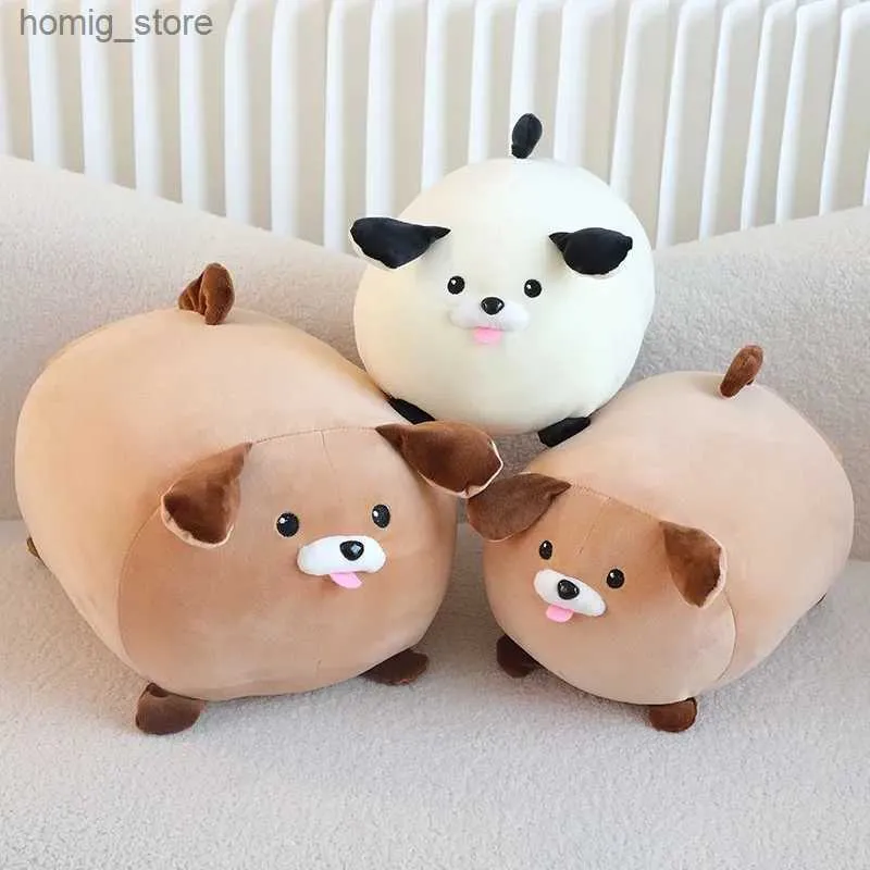 Plush Dolls New 1pc 28cm/35cm Kawaii Anime Simulation Chubby Dog Plush Toys Stuffed Lifelike Super Soft Doll Nice Gifts Home Car Decoration Y240415