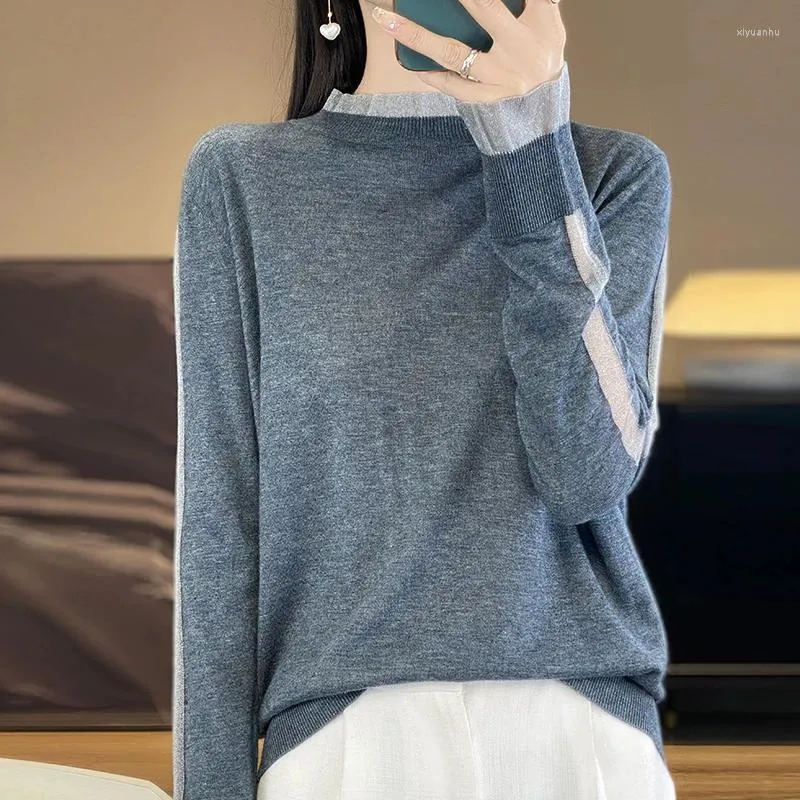 Swetery kobiet 2024 Wiosna i jesienne kaszmirowy sweter kobiety o długim rękawie koronkowy dzianinowy pullover