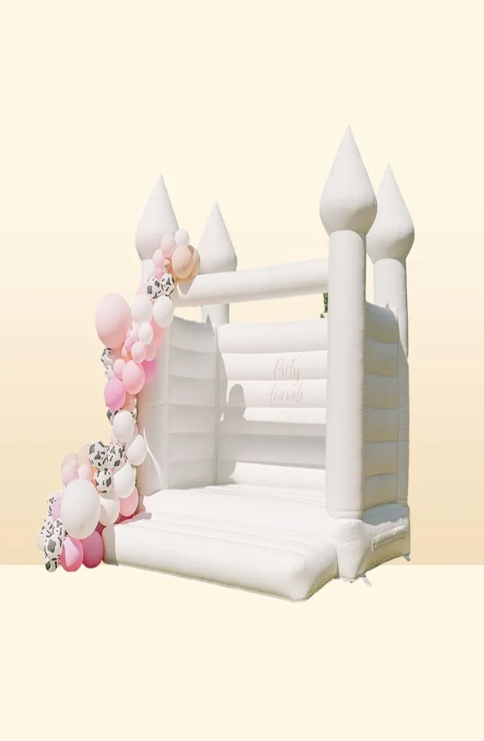 Коммерческий белый надувные надувные свадебные прыжки для взрослых детей для вечеринок на открытом воздухе 8374847
