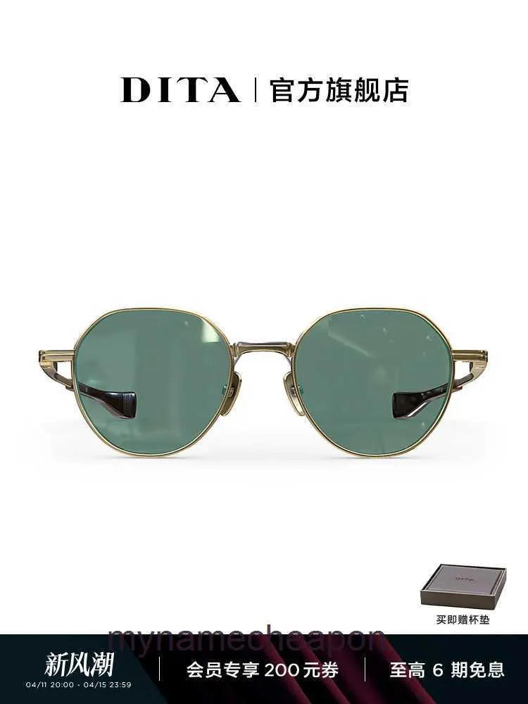 High-end zonnebril voor dita zonnebrillen vers-één Japanse handgemaakte unisex-bril rond kleine frame zonnebrillen dts150 met origineel 1: 1 echt logo