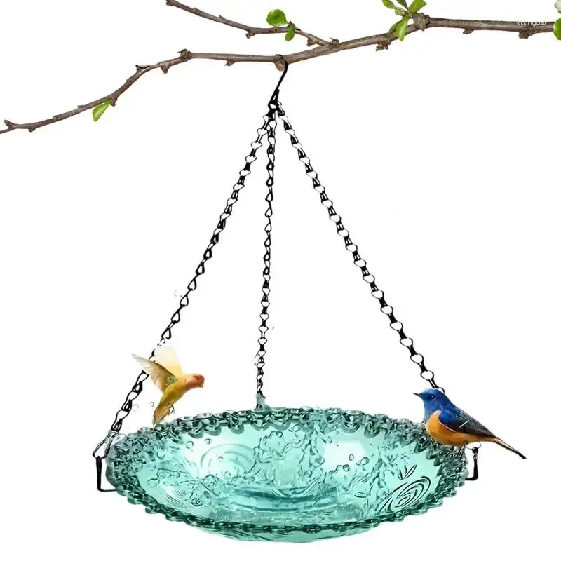Gartendekorationen hängende Vogelfutterläder im Freien Badeablett Wasser Trinker Hof Dekoration Haustier Vorräte