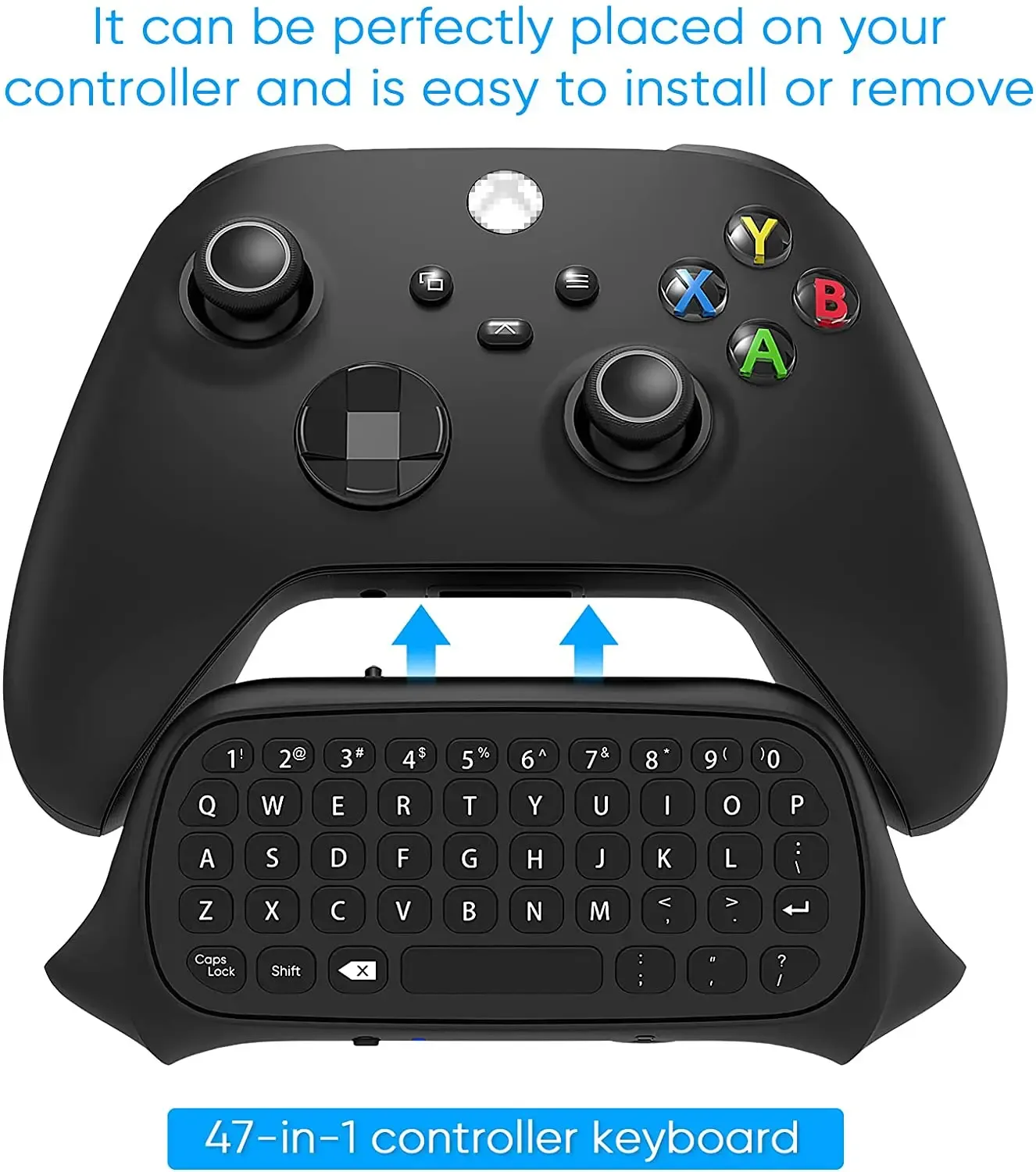 GamePads Nouveau clavier sans fil pour le contrôleur X / S du Contrôleur X / S 2,4 GHz Gaming clavier Chatpad avec prise audio / casque pour Xbox One / S