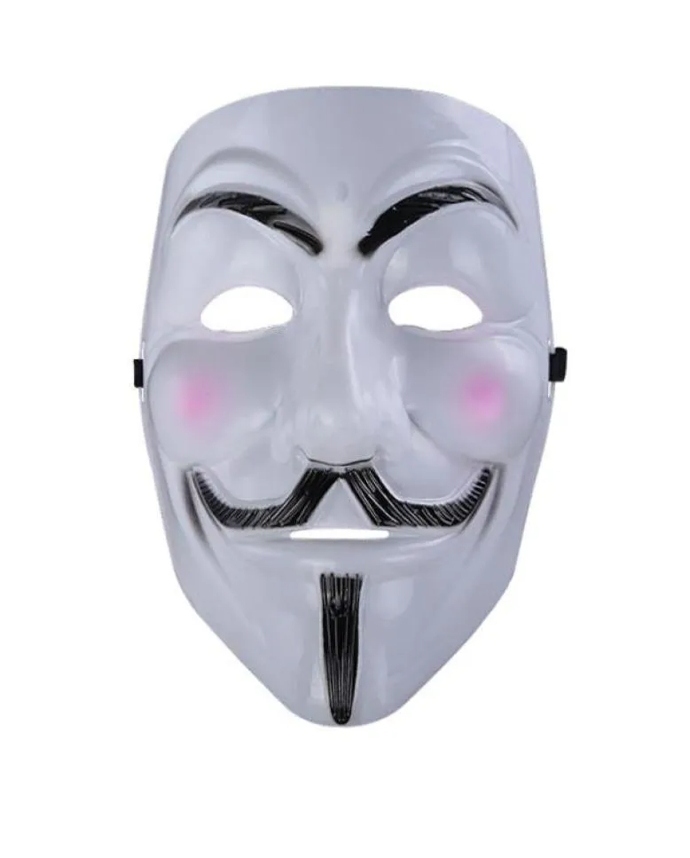 V pour Vendetta Mask Anonymous Guy Fawkes Fancy Costume Costume Cosplay Mask pour les fêtes Carnivals Une taille s'adapte à la plupart des adolescents aux adultes7825578