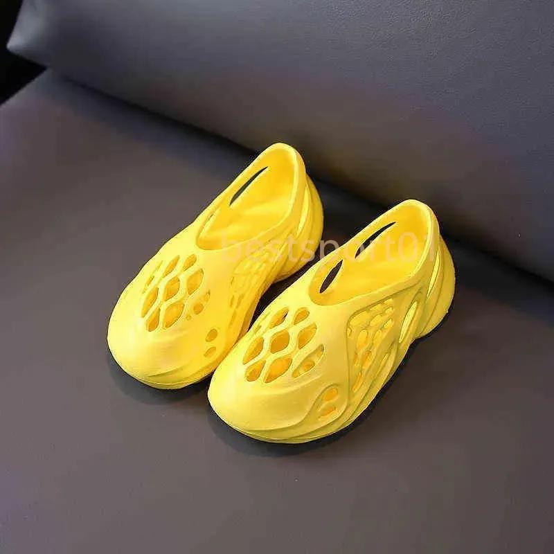 Klasik çocuk bebek sandalet slayt terlik kemik çocuk ayakkabıları tıkanıklık büyük yürümeye başlayan sandal akustik eva ay toprak gri terlik erkek kız kızlar slaytlar 23-35 b1