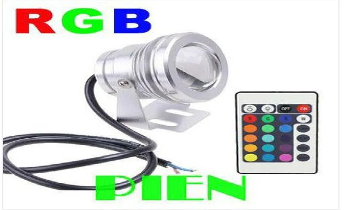 10W RGB Inunda Light Underwater Led Aquarium Pool Swimming Pool IP65 DC 12V Lens convexos 1pcslot4504544