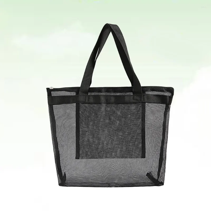 Sacs de rangement Fashion Mesh Shoping Sac Organisateur réutilisable Sac à main Bage Dry Vêtements mouillés Départ