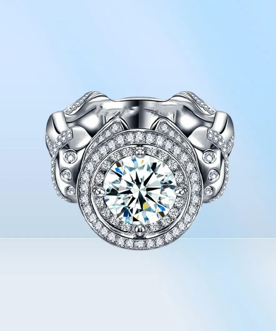Choucong Majestic Sensation Männer Ring 3CT Diamond 925 Sterling Silber Engagement Ehering Band Ring für MEN2629703