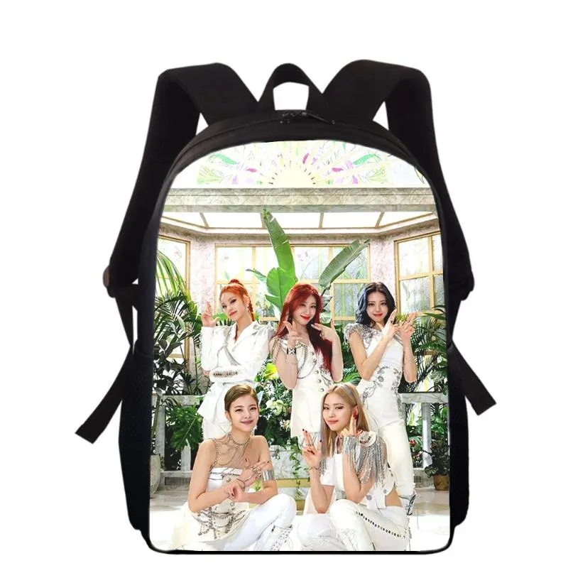 KPOP ITZY 16 3D Print Backpacks For 4th Graders Primary School Bag For