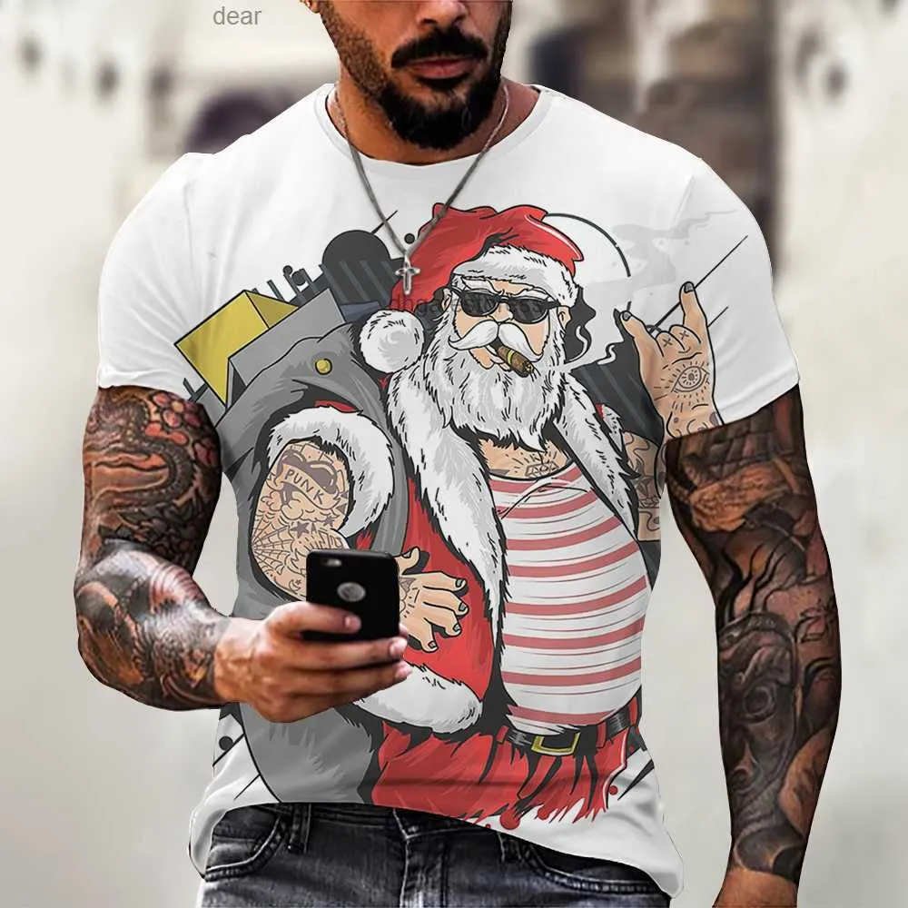 Nieuwe 3D-print Causale kleding Kerstpatroon Fashion Men Women T-Shirt Plus Size S-7XL 040