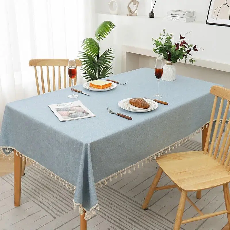 Panno tavolo in cotone e lino puro colore puro olio impermeabile a puro settentrionale rettangolo_dan145