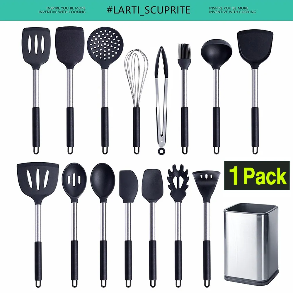 Silicone Kitchen Utensils Set   Heat Resistant... 