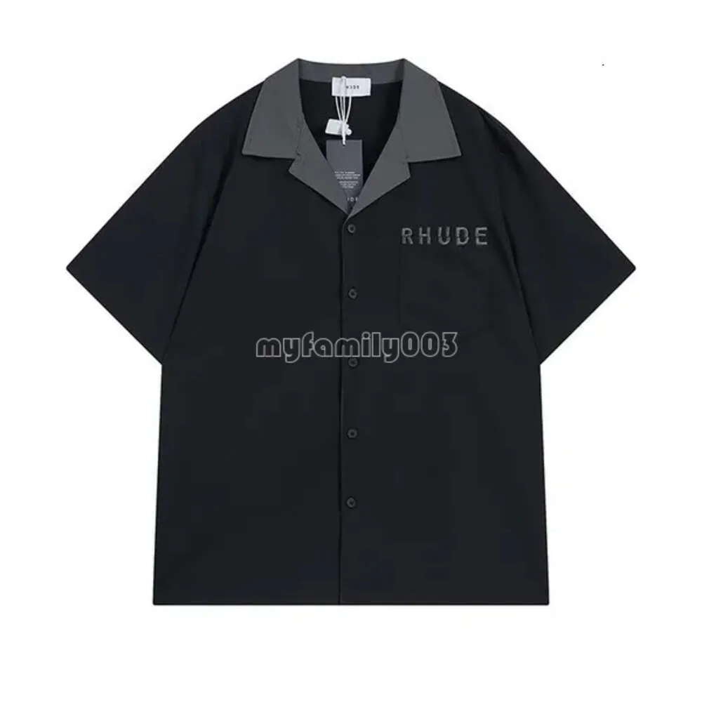 New Rhude Bluse Shirt Polo Shirt Designer Polo Shirt T-Shirt Mens Polos Men Po für Herren Neue Stil hochwertiger Rhude-Shirt Luxusmarke Herren T-Shirts US Size 59
