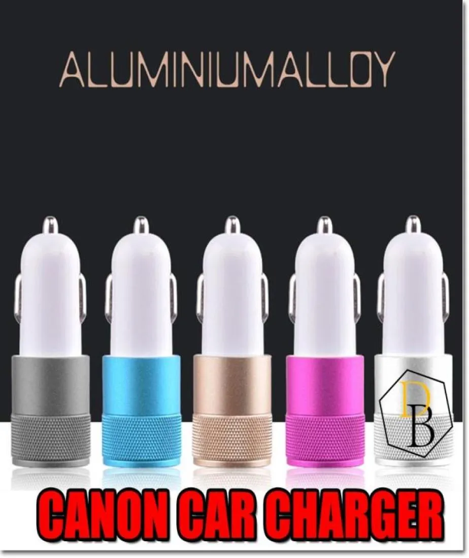 Mini Cannon Car Charger 2 usb 1A Chargers Micro Dual USB Adapter Flash Nipple Dual USB Portable For Iphone Car Charger Samsung1213919