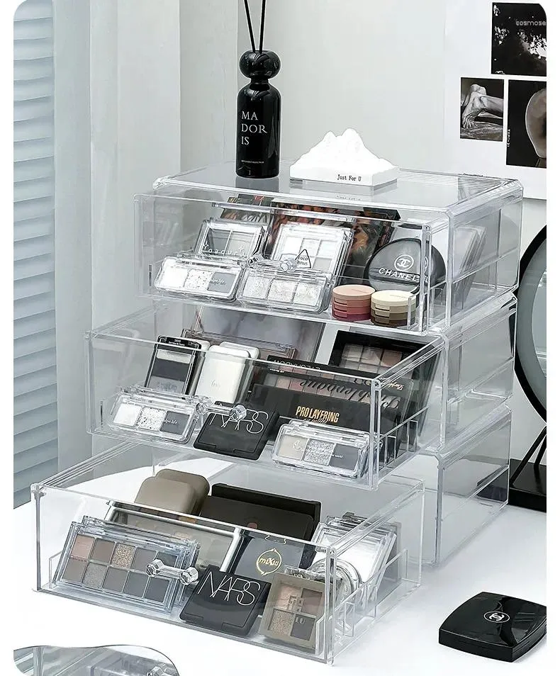 Förvaringslådor Eyeshadow Palette Organizer Eyepowder Tray Cosmetics Box Makeup Tools Compartment Holder For