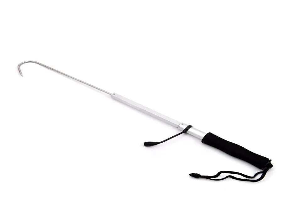 New Spear Hook Telescopic Sea Fishing Gaff Stainless With String Ice Aluminum Alloy Spear Hook Tackle Black8539524