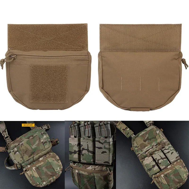 Accessoires Tactische pantserdraag drop -zak borst rig pack Combat Haist Bag EDC Pouch Army Ammo Magazine Pouch Utility Tool Pack